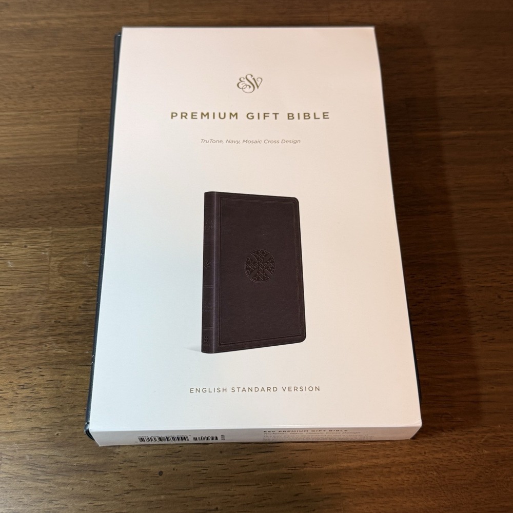 ESV Premium Gift Bible Crossway English Standard Version Navy Mosaic Design New